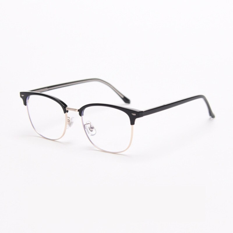 49135 TR90 Square Cat Eye Metal Glasses Eyebrow Frames Ultralight Women Optical Computer Glasses