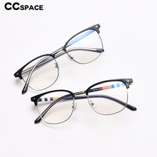Load image into Gallery viewer, 49135 TR90 Square Cat Eye Metal Glasses Eyebrow Frames Ultralight Women Optical Computer Glasses