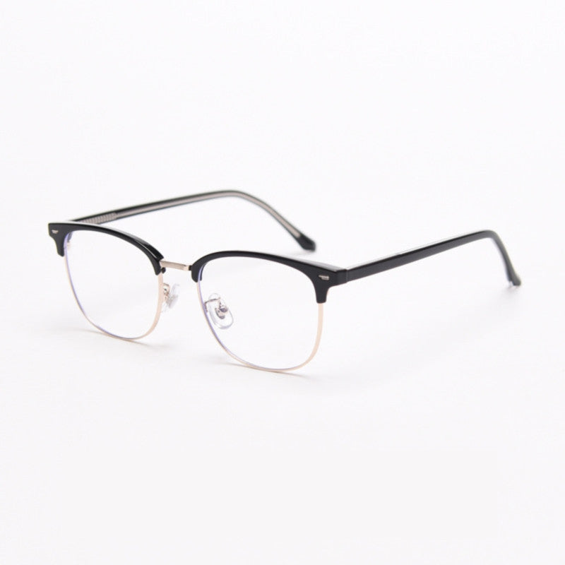 49135 TR90 Square Cat Eye Metal Glasses Eyebrow Frames Ultralight Women Optical Computer Glasses