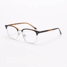 Load image into Gallery viewer, 49135 TR90 Square Cat Eye Metal Glasses Eyebrow Frames Ultralight Women Optical Computer Glasses