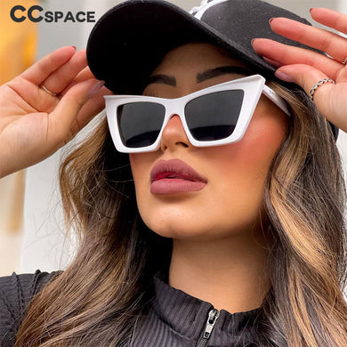 49147 Oversized Cat Eye Square Sunglasses Men Women Shades UV400 Vintage Glasses