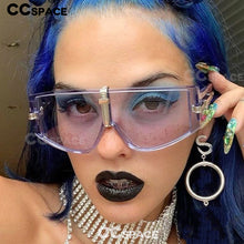 Load image into Gallery viewer, 49153 Oversized Square  Goggle Sunglasses Men Women Shades UV400 Vintage Glasses
