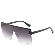Load image into Gallery viewer, 49167 Oversized One Lens Goggle Half Frame Sunglasses Men Women Shades UV400 Vintage Glasses