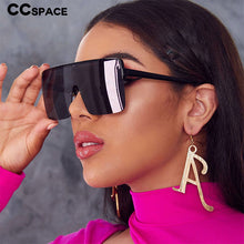 Load image into Gallery viewer, 49167 Oversized One Lens Goggle Half Frame Sunglasses Men Women Shades UV400 Vintage Glasses