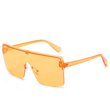 Load image into Gallery viewer, 49167 Oversized One Lens Goggle Half Frame Sunglasses Men Women Shades UV400 Vintage Glasses