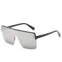 Load image into Gallery viewer, 49167 Oversized One Lens Goggle Half Frame Sunglasses Men Women Shades UV400 Vintage Glasses