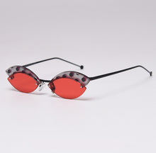 Load image into Gallery viewer, 49175 Alloy Rimless Black Dots Print Sunglasses Men Women Shades UV400 Vintage Glasses
