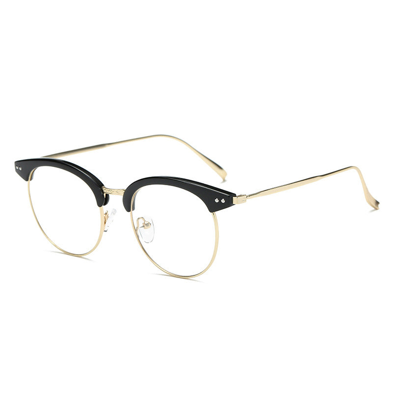 49194 Retro Round Eyebrows Optical Glasses Frames Men Women Computer Eyeglasses