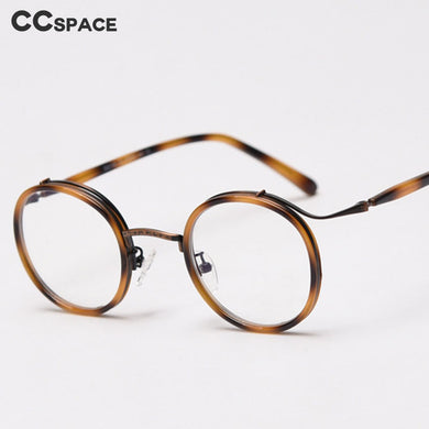 49198 TR90 Punk Retro Round Glasses Frames  Men Women Optical Computer Glasses