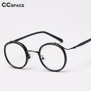 49198 TR90 Punk Retro Round Glasses Frames  Men Women Optical Computer Glasses