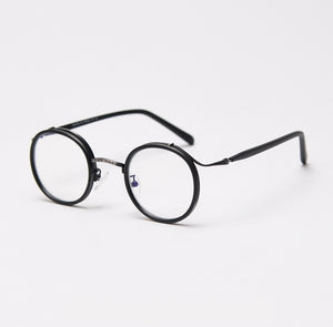 49198 TR90 Punk Retro Round Glasses Frames  Men Women Optical Computer Glasses