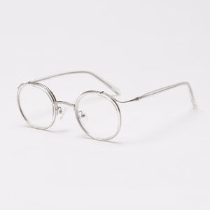 49198 TR90 Punk Retro Round Glasses Frames  Men Women Optical Computer Glasses