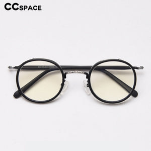 49198 TR90 Punk Retro Round Glasses Frames  Men Women Optical Computer Glasses