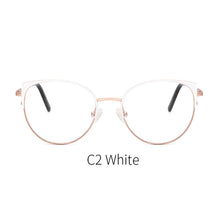 Load image into Gallery viewer, 49246 Cat Eye Ultralight  Eyebrow Metal Glasses Frames Women Optical Computer