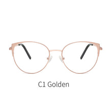 Load image into Gallery viewer, 49246 Cat Eye Ultralight  Eyebrow Metal Glasses Frames Women Optical Computer