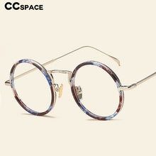 Carica l&#39;immagine nel visualizzatore di Gallery, 49248 Retro Round Plastic Titanium Glasses Frames Ultralight Men Women Optical  Computer Glasses