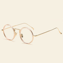 Carica l&#39;immagine nel visualizzatore di Gallery, 49248 Retro Round Plastic Titanium Glasses Frames Ultralight Men Women Optical  Computer Glasses