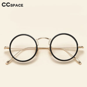 49248 Retro Round Plastic Titanium Glasses Frames Ultralight Men Women Optical  Computer Glasses