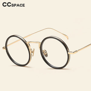 49248 Retro Round Plastic Titanium Glasses Frames Ultralight Men Women Optical  Computer Glasses