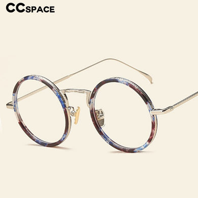 49248 Retro Round Plastic Titanium Glasses Frames Ultralight Men Women Optical  Computer Glasses