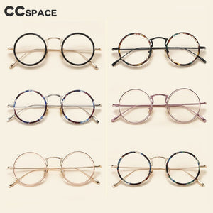 49248 Retro Round Plastic Titanium Glasses Frames Ultralight Men Women Optical  Computer Glasses