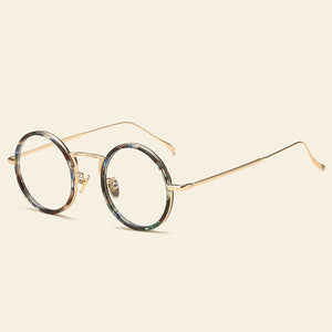 49248 Retro Round Plastic Titanium Glasses Frames Ultralight Men Women Optical  Computer Glasses