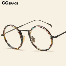 Carica l&#39;immagine nel visualizzatore di Gallery, 49248 Retro Round Plastic Titanium Glasses Frames Ultralight Men Women Optical  Computer Glasses