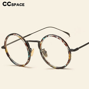 49248 Retro Round Plastic Titanium Glasses Frames Ultralight Men Women Optical  Computer Glasses