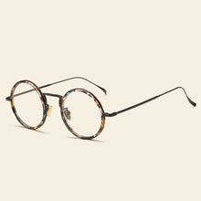 Carica l&#39;immagine nel visualizzatore di Gallery, 49248 Retro Round Plastic Titanium Glasses Frames Ultralight Men Women Optical  Computer Glasses