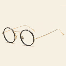 Carica l&#39;immagine nel visualizzatore di Gallery, 49248 Retro Round Plastic Titanium Glasses Frames Ultralight Men Women Optical  Computer Glasses