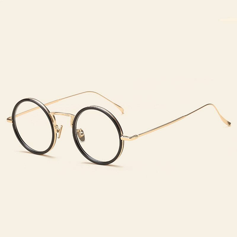 49248 Retro Round Plastic Titanium Glasses Frames Ultralight Men Women Optical  Computer Glasses