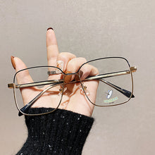 Load image into Gallery viewer, 49250 Oversized Square Metal Glasses Frames Men Women Optical Computer Glasses