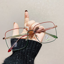 Load image into Gallery viewer, 49250 Oversized Square Metal Glasses Frames Men Women Optical Computer Glasses