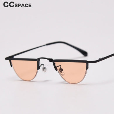 49252 Small Frame Half Round Sunglasses Men Women Shades UV400 Vintage Glasses