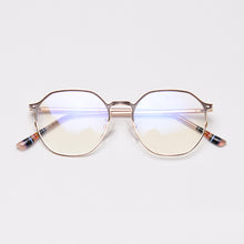 Load image into Gallery viewer, 49254 Polygon Acetate Legs Metal Glasses Frames Men Women Optical Computer Glasses