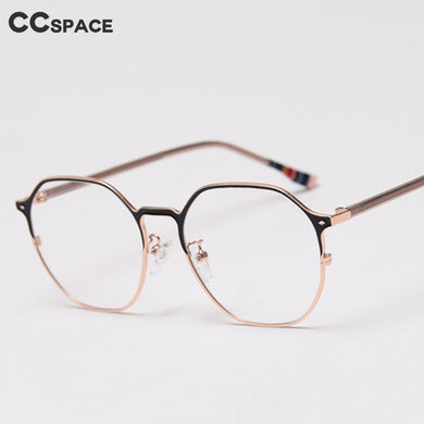49254 Polygon Acetate Legs Metal Glasses Frames Men Women Optical Computer Glasses