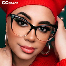 Load image into Gallery viewer, 49263 Oversized Cat Eye TR90 Glasses Frames Anti Blue Light Ultralight Men Women Optical Computer Glasses