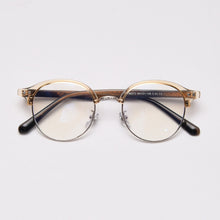 Load image into Gallery viewer, 49270 Round Retro Acetate Legs Eyebrow Glasses Frames Men Women Optical Computer Glasses