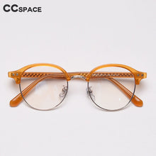 Load image into Gallery viewer, 49270 Round Retro Acetate Legs Eyebrow Glasses Frames Men Women Optical Computer Glasses