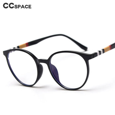 49311 Plastic Titanium Glasses Frames Acetate Legs Stripes Men Women Optical  Computer Glasses