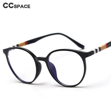 49311 Plastic Titanium Glasses Frames Acetate Legs Stripes Men Women Optical Computer Glasses