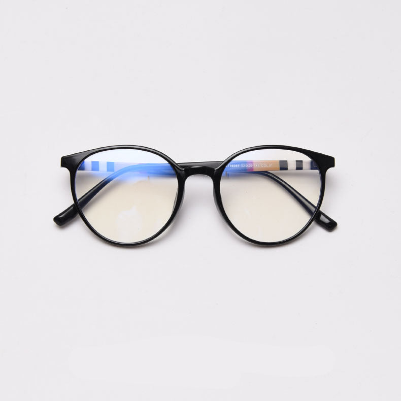 49311 Plastic Titanium Glasses Frames Acetate Legs Stripes Men Women Optical Computer Glasses
