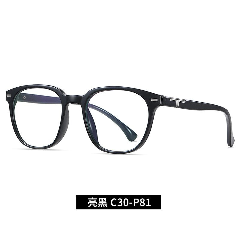 49321 TR90 Anti Blue Glasses Frames Retro Men Women Optical Computer Glasses