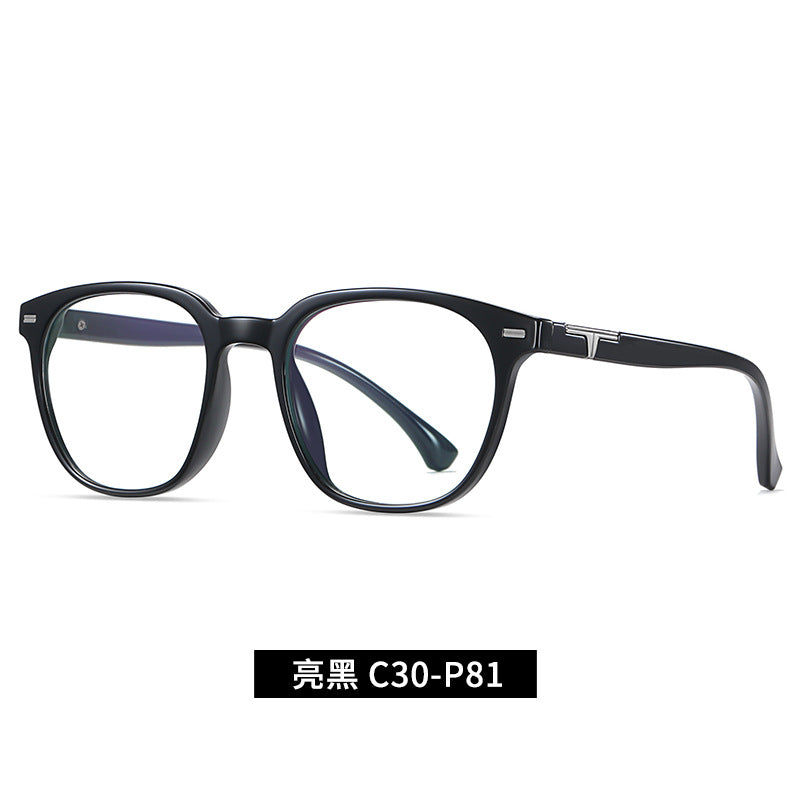 49321 TR90 Anti Blue Glasses Frames Retro Men Women Optical Computer Glasses