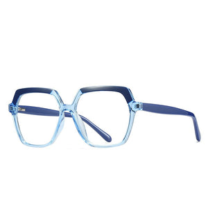 49324 TR90 Anti Blue Glasses Frames Polygon Men Women Optical  Computer Glasses