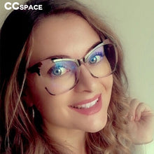 Load image into Gallery viewer, 49325 TR90 Glasses Frames Cat Eye Men Women Anti Blue Optical Computer Glasses