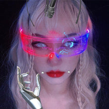 Load image into Gallery viewer, 49345 Funny Party LED Luminous Sunglasses Punk Goggle Men Women Shades UV400 Vintage Glasses