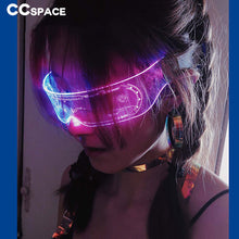 Load image into Gallery viewer, 49345 Funny Party LED Luminous Sunglasses Punk Goggle Men Women Shades UV400 Vintage Glasses