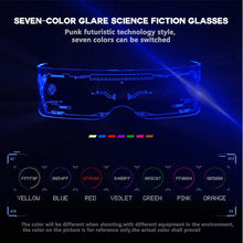 Load image into Gallery viewer, 49345 Funny Party LED Luminous Sunglasses Punk Goggle Men Women Shades UV400 Vintage Glasses