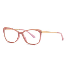 Load image into Gallery viewer, 49399 Cat Eye Anti Blue Plastic Titanium Glasses Frames Ultralight Women Optical Computer Glasses